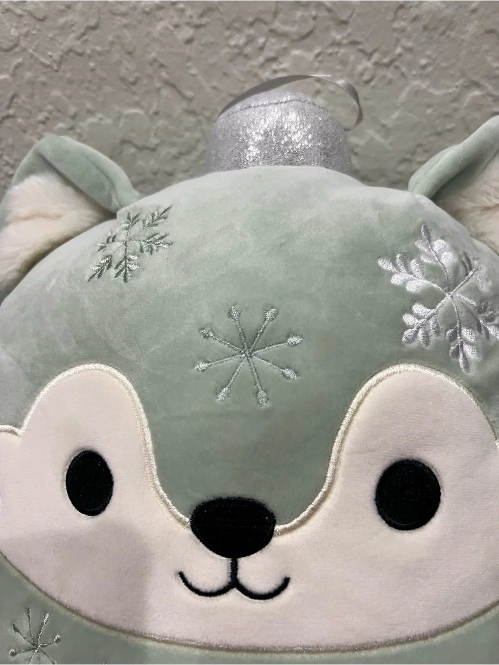 Plush Winter Fox Decorative Squishmallow - Mint Green